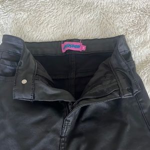 viral black leather pants